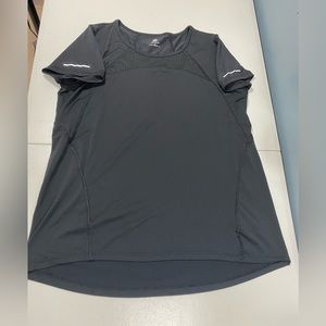 Champion womens size M black high low workout top